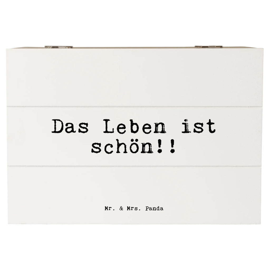 Wooden chest Das Leben ist schön!!... storage box, box, memory box, chest, XXL, casket, decorative box, Wooden box, treasure chest, saying, sayings, funny, wisdom, quotes, Sayings Proverbs Wisdom Quotes Funny Wisdom Words