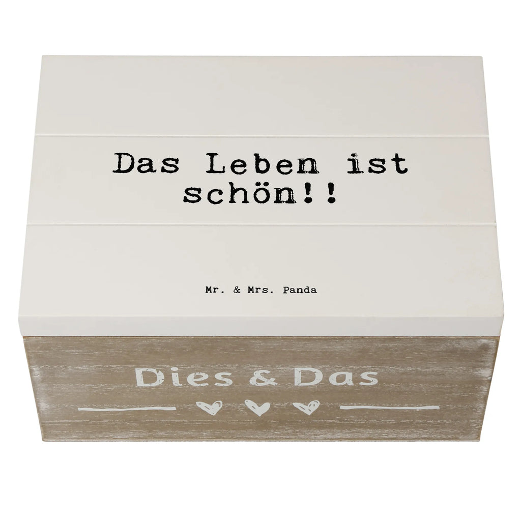 Wooden chest Das Leben ist schön!!... storage box, box, memory box, chest, XXL, casket, decorative box, Wooden box, treasure chest, saying, sayings, funny, wisdom, quotes, Sayings Proverbs Wisdom Quotes Funny Wisdom Words