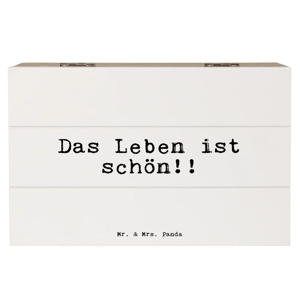 Wooden chest Das Leben ist schön!!... storage box, box, memory box, chest, XXL, casket, decorative box, Wooden box, treasure chest, saying, sayings, funny, wisdom, quotes, Sayings Proverbs Wisdom Quotes Funny Wisdom Words