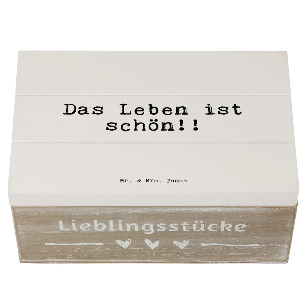 Wooden chest Das Leben ist schön!!... storage box, box, memory box, chest, XXL, casket, decorative box, Wooden box, treasure chest, saying, sayings, funny, wisdom, quotes, Sayings Proverbs Wisdom Quotes Funny Wisdom Words