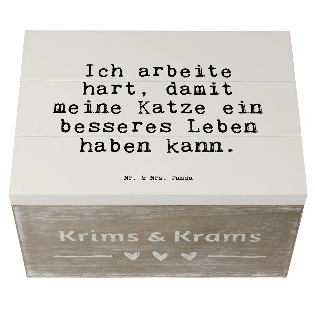 Holzkiste Sprüche und Zitate Ich arbeite hart, damit meine Katze ein besseres Leben haben kann. Kiste, Geschenkbox, Erinnerungsbox, Truhe, Schatzkiste, XXL, Erinnerungskiste, Holzkiste, Geschenkdose, Schatulle, Dekokiste, Aufbewahrungsbox, Spruch, Sprüche, lustige Sprüche, Weisheiten, Zitate, Spruch Geschenke, Spruch Sprüche Weisheiten Zitate Lustig Weisheit Worte