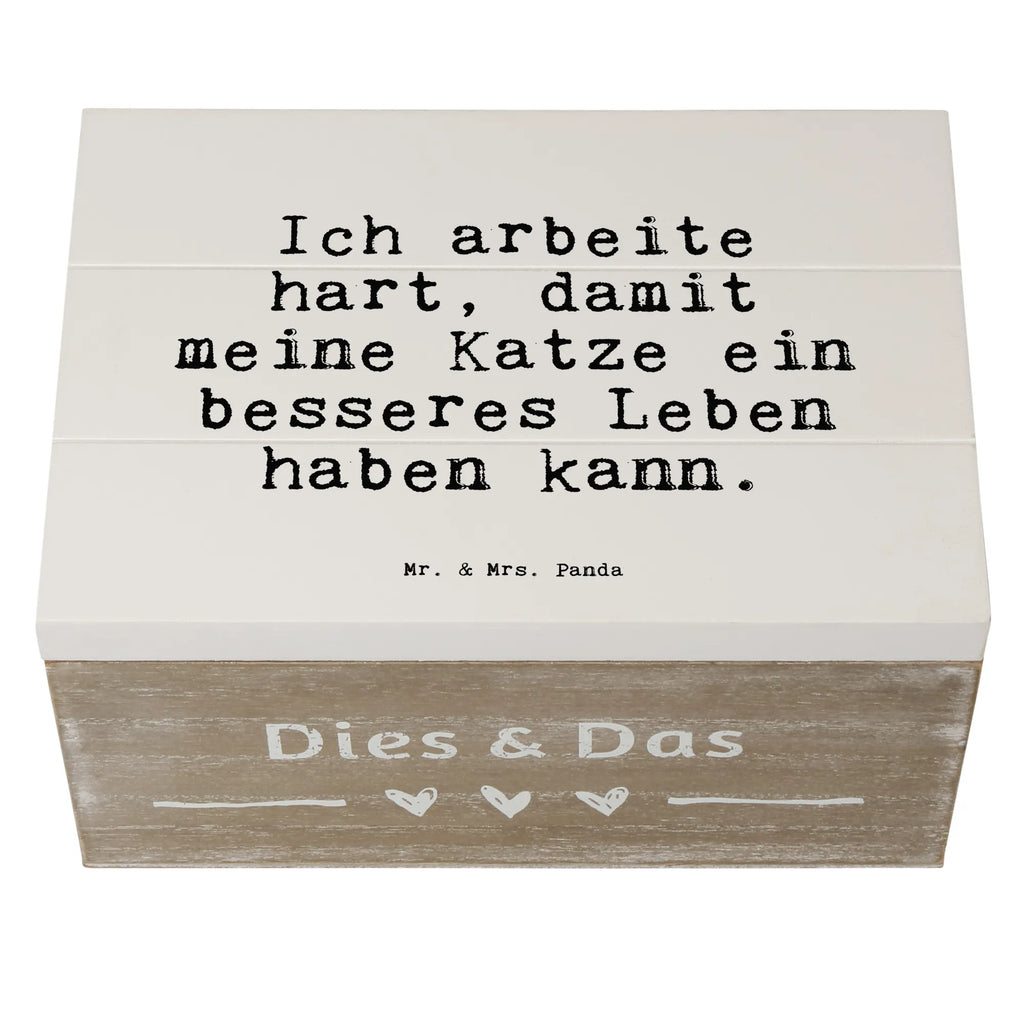 Holzkiste Sprüche und Zitate Ich arbeite hart, damit meine Katze ein besseres Leben haben kann. Kiste, Geschenkbox, Erinnerungsbox, Truhe, Schatzkiste, XXL, Erinnerungskiste, Holzkiste, Geschenkdose, Schatulle, Dekokiste, Aufbewahrungsbox, Spruch, Sprüche, lustige Sprüche, Weisheiten, Zitate, Spruch Geschenke, Spruch Sprüche Weisheiten Zitate Lustig Weisheit Worte