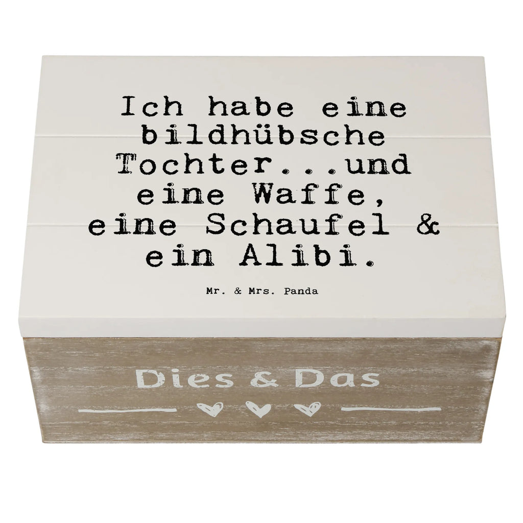 Wooden chest Ich habe eine bildhübsche... XXL, Erinnerungskiste, Dekokiste, Holzkiste, Kiste, Erinnerungsbox, Truhe, Geschenkbox, Schatulle, Aufbewahrungsbox, Geschenkdose, Schatzkiste, Spruch, Sprüche, lustige Sprüche, Weisheiten, Zitate, Spruch Geschenke, Spruch Sprüche Weisheiten Zitate Lustig Weisheit Worte