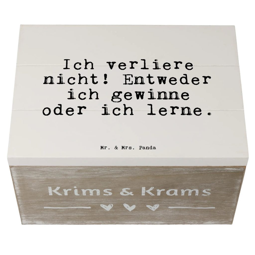 Holzkiste Sprüche und Zitate Ich verliere nicht! Entweder ich gewinne oder ich lerne. Dekokiste, Geschenkbox, Schatzkiste, Erinnerungsbox, Erinnerungskiste, XXL, Geschenkdose, Holzkiste, Schatulle, Kiste, Aufbewahrungsbox, Truhe, Spruch, Sprüche, lustige Sprüche, Weisheiten, Zitate, Spruch Geschenke, Spruch Sprüche Weisheiten Zitate Lustig Weisheit Worte