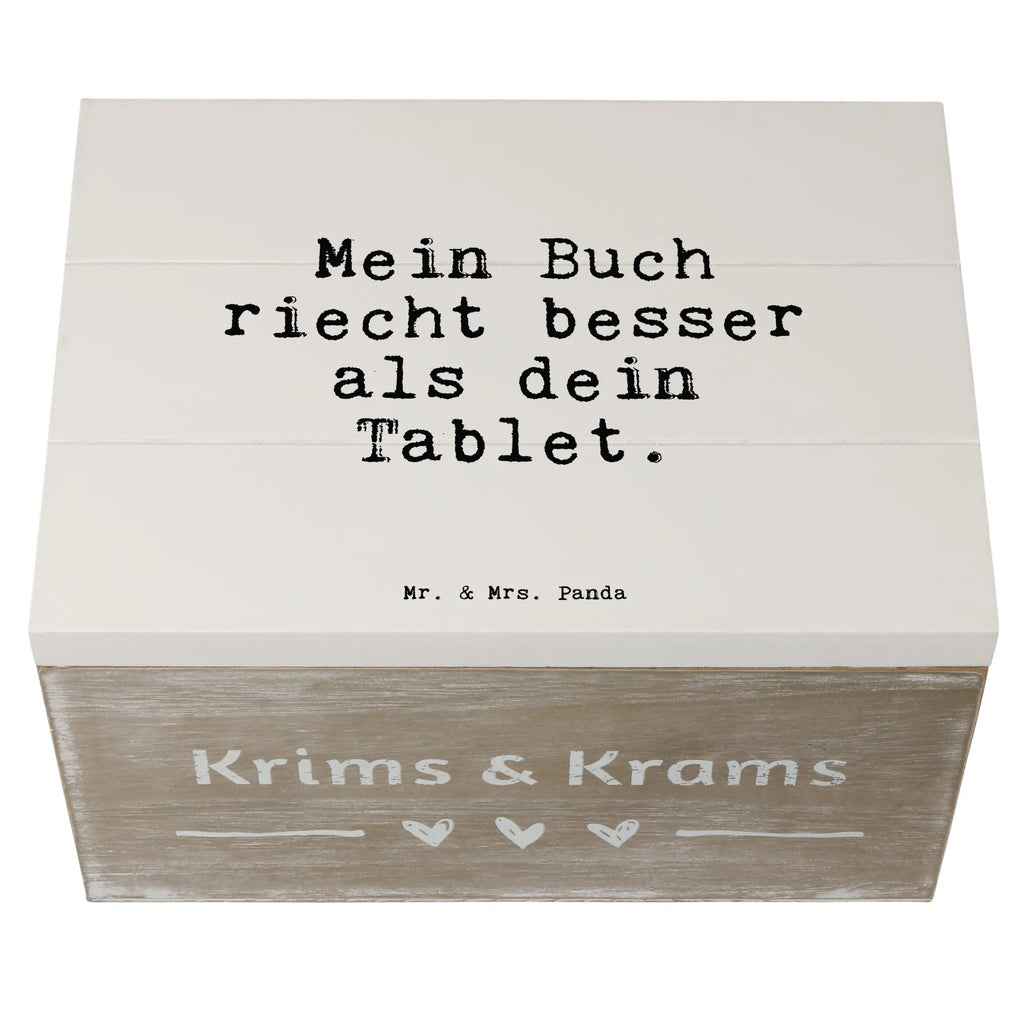 Holzkiste Sprüche und Zitate Mein Buch riecht besser als dein Tablet. Geschenkdose, XXL, Schatzkiste, Holzkiste, Erinnerungsbox, Kiste, Schatulle, Erinnerungskiste, Aufbewahrungsbox, Dekokiste, Geschenkbox, Truhe, Spruch, Sprüche, lustige Sprüche, Weisheiten, Zitate, Spruch Geschenke, Spruch Sprüche Weisheiten Zitate Lustig Weisheit Worte