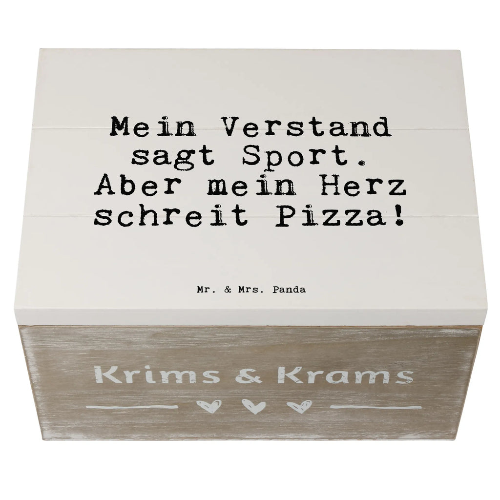 Holzkiste Sprüche und Zitate Mein Verstand sagt Sport. Aber mein Herz schreit Pizza! Erinnerungsbox, Truhe, Holzkiste, Aufbewahrungsbox, Dekokiste, XXL, Schatzkiste, Erinnerungskiste, Schatulle, Geschenkdose, Geschenkbox, Kiste, Spruch, Sprüche, lustige Sprüche, Weisheiten, Zitate, Spruch Geschenke, Spruch Sprüche Weisheiten Zitate Lustig Weisheit Worte