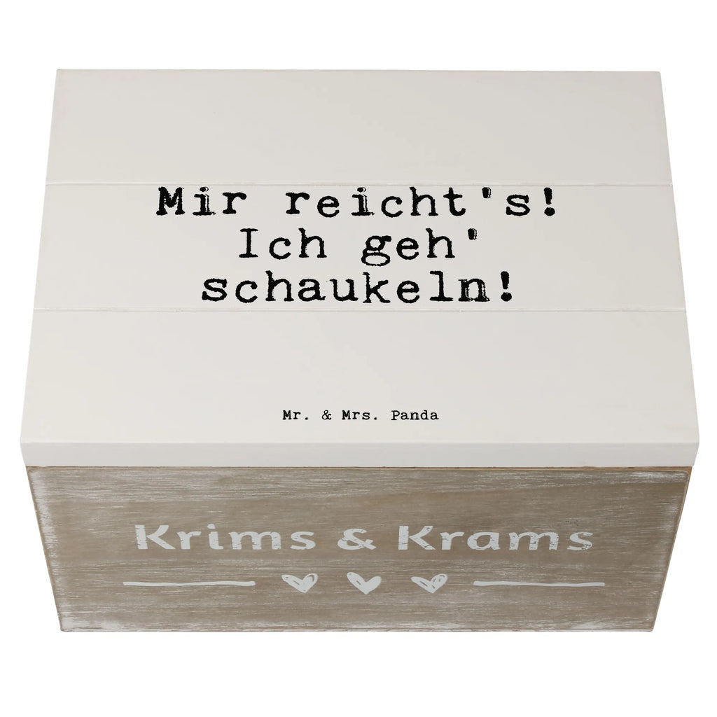 Wooden chest Mir reicht's! Ich geh'... Truhe, Kiste, Geschenkdose, Erinnerungskiste, XXL, Schatzkiste, Geschenkbox, Dekokiste, Aufbewahrungsbox, Schatulle, Erinnerungsbox, Holzkiste, Spruch, Sprüche, lustige Sprüche, Weisheiten, Zitate, Spruch Geschenke, Spruch Sprüche Weisheiten Zitate Lustig Weisheit Worte