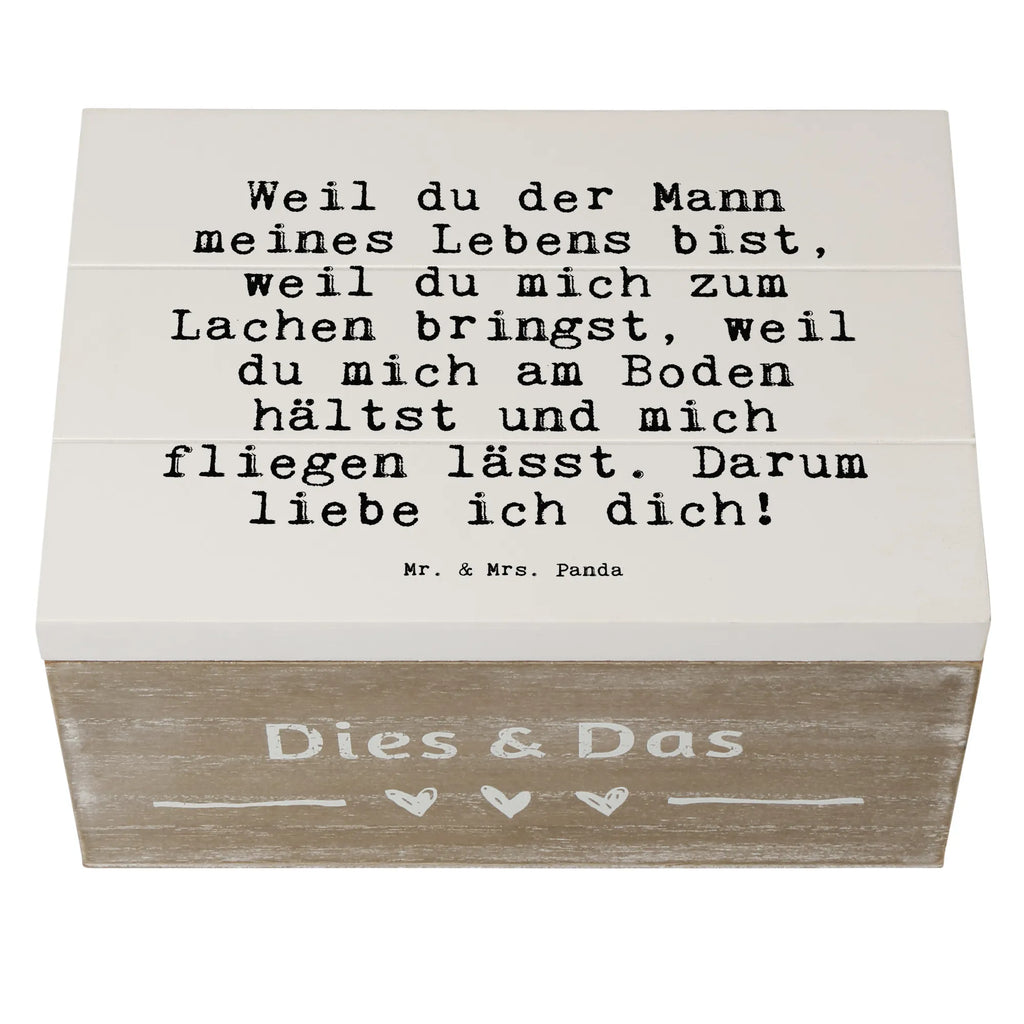 Wooden chest Weil du der Mann... decorative box, XXL, box, treasure chest, memory box, chest, casket, Wooden box, storage box, saying, sayings, funny, wisdom, quotes, Sayings Proverbs Wisdom Quotes Funny Wisdom Words