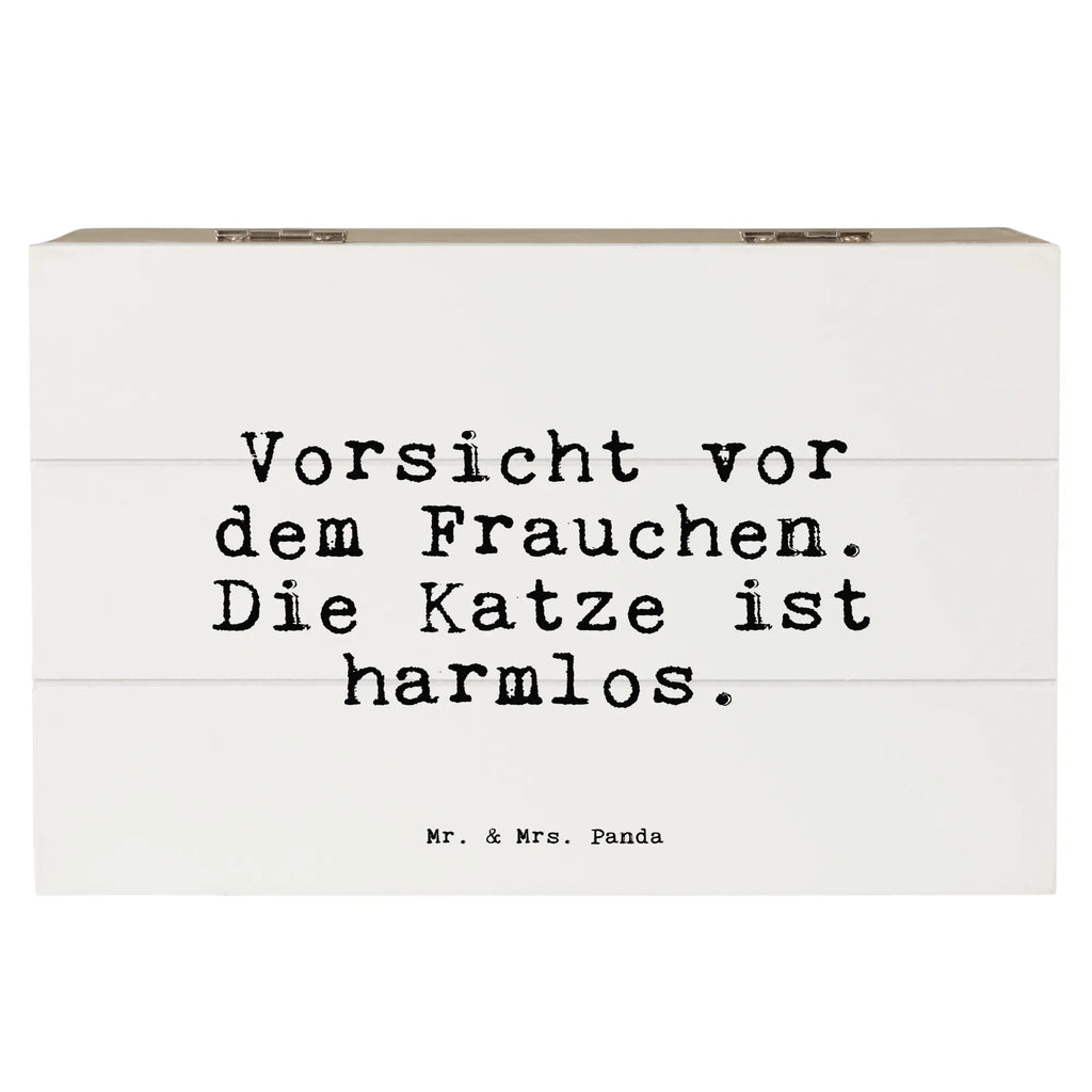 Holzkiste Sprüche und Zitate Vorsicht vor dem Frauchen. Die Katze ist harmlos. Schatulle, Aufbewahrungsbox, Holzkiste, Erinnerungsbox, Erinnerungskiste, Kiste, Geschenkbox, Schatzkiste, Geschenkdose, Truhe, Dekokiste, XXL, Spruch, Sprüche, lustige Sprüche, Weisheiten, Zitate, Spruch Geschenke, Spruch Sprüche Weisheiten Zitate Lustig Weisheit Worte