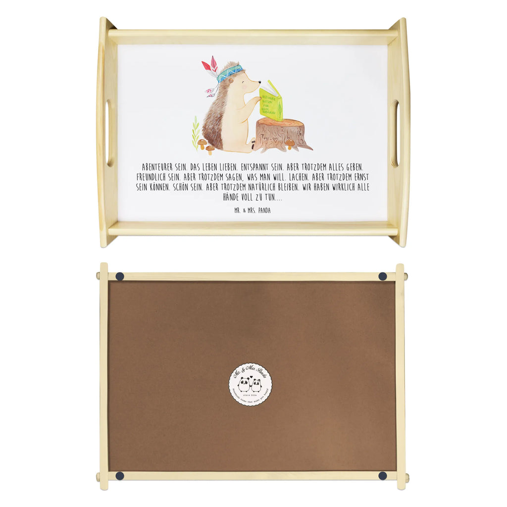 Serviertablett Igel Indianer Frühstückstablett, Dekotablett, Holztablett, Küchentablett, Serviertablett, Tablett, Waldtiere, Tiere, Lagerfeuer, Camping, Abenteuer, Igel, Indianer