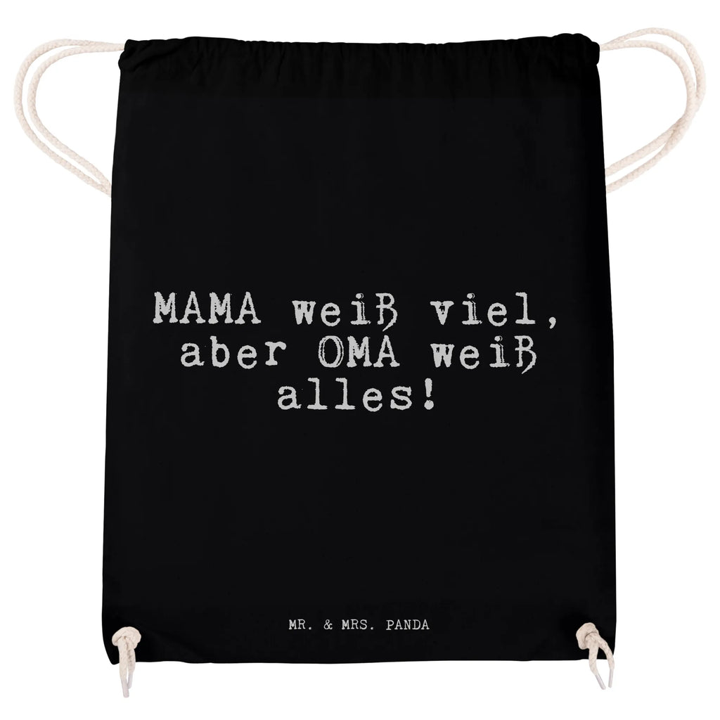 Drawstring bag MAMA weiß viel, aber... hipster, carrier bag, gym bag, sports bag, bag, jute bag, saying, sayings, funny, wisdom, quotes, Sayings Proverbs Wisdom Quotes Funny Wisdom Words