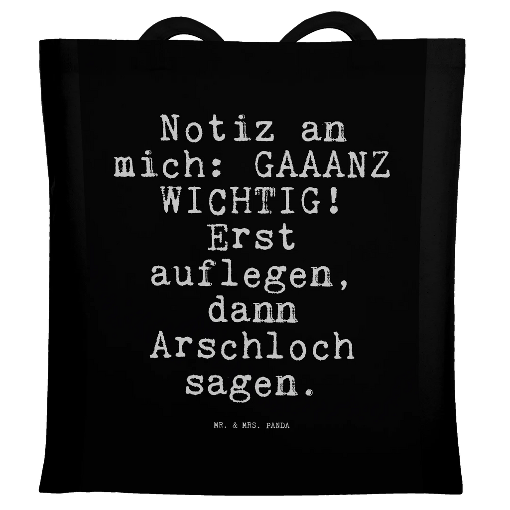 Tote bag Notiz an mich: GAAANZ... bag, shoulder bag, pouch, Carrier bag, cotton bag, jute bag, cloth bag, shopper, shopping bag, saying, sayings, funny, wisdom, quotes, Sayings Proverbs Wisdom Quotes Funny Wisdom Words