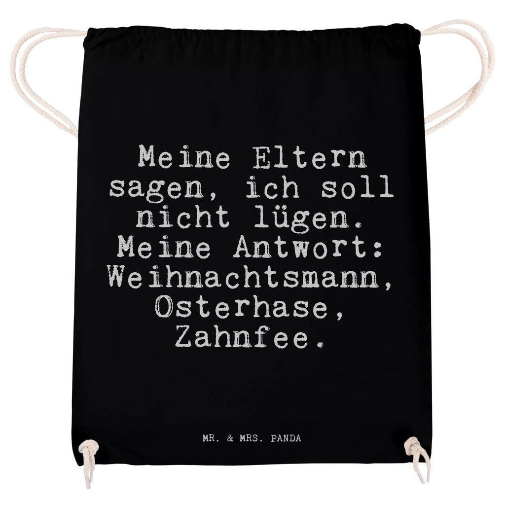 Drawstring bag Meine Eltern sagen, ich... hipster, bag, gym bag, sports bag, carrier bag, jute bag, saying, sayings, funny, wisdom, quotes, Sayings Proverbs Wisdom Quotes Funny Wisdom Words
