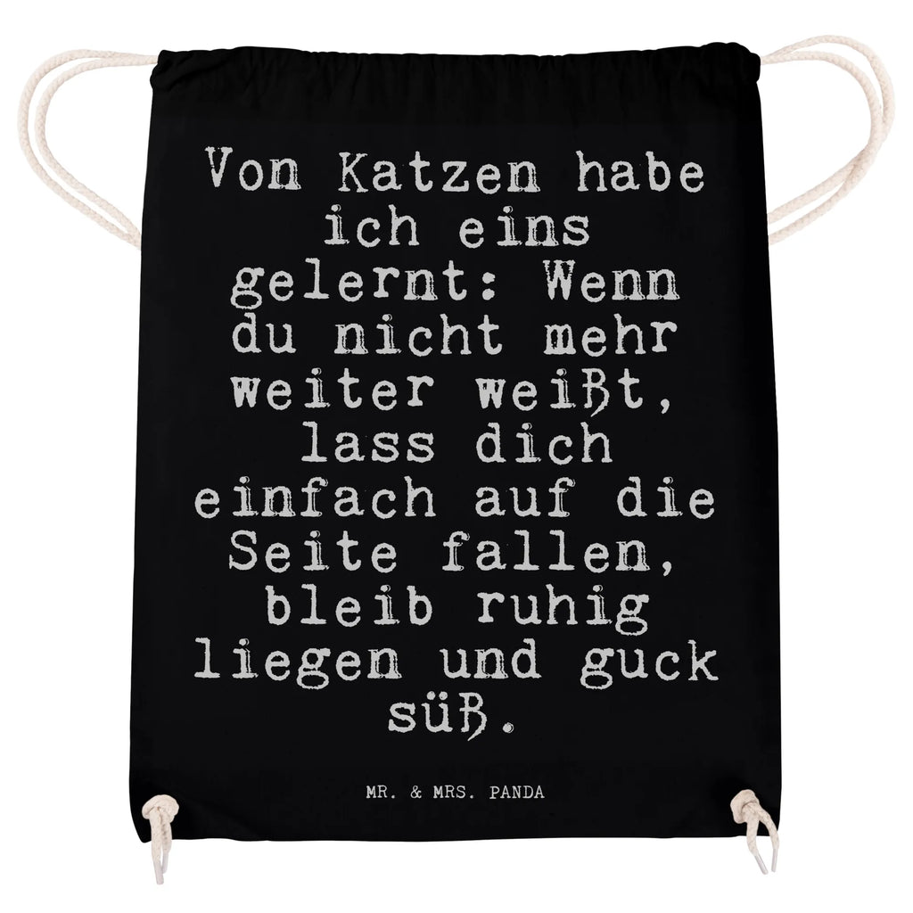 Drawstring bag Von Katzen habe ich... carrier bag, bag, sports bag, gym bag, hipster, jute bag, saying, sayings, funny, wisdom, quotes, Sayings Proverbs Wisdom Quotes Funny Wisdom Words