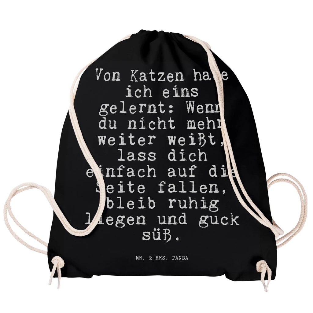 Drawstring bag Von Katzen habe ich... carrier bag, bag, sports bag, gym bag, hipster, jute bag, saying, sayings, funny, wisdom, quotes, Sayings Proverbs Wisdom Quotes Funny Wisdom Words