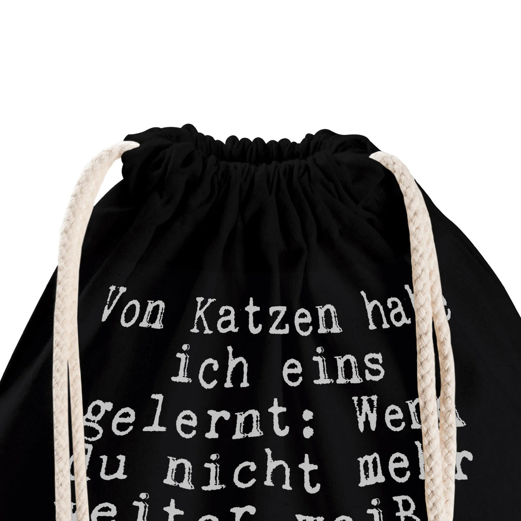 Drawstring bag Von Katzen habe ich... carrier bag, bag, sports bag, gym bag, hipster, jute bag, saying, sayings, funny, wisdom, quotes, Sayings Proverbs Wisdom Quotes Funny Wisdom Words