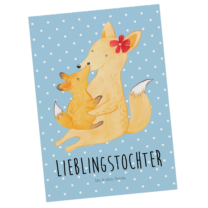 Postkarte Fuchs Mama