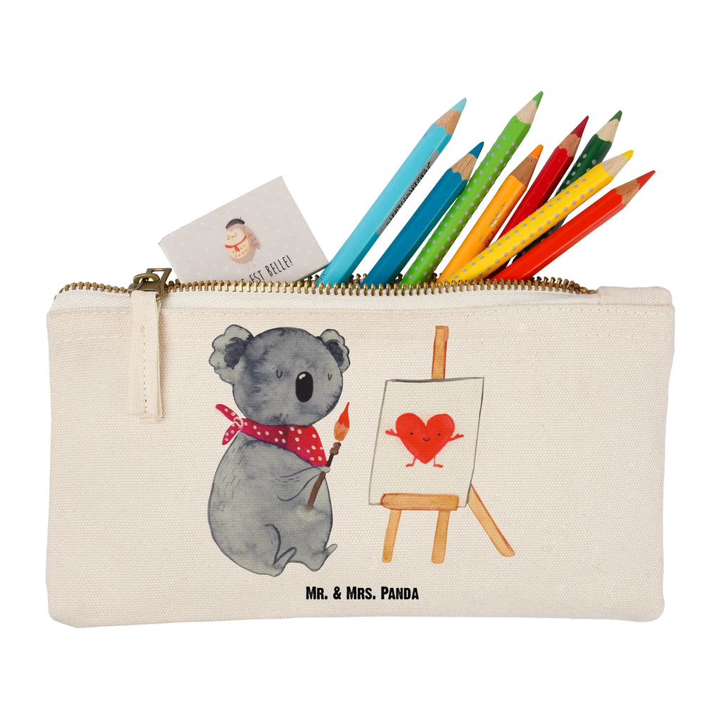 Schminktasche Koala Künstler pencil case, utensilientasche, Waschbeutel, Kulturbeutel, Stiftemäppchen, beauty tasche, Federmappe, Schminktäschchen, kosmetiktäschchen, aufbewahrungstasche, Etui, Kulturtasche, toiletry bag, Schminktasche, Mäppchen, aufbewahrungsbeutel, Kosmetiktasche, Kosmetikbeutel, Waschtasche, Schlampermäppchen, beauty case, pinsel tasche, Schminkbeutel, Koalabär, Koala, Künstler, Zeichnen, Liebensbeweis, Liebesgeschenk, Liebe, Gefühle