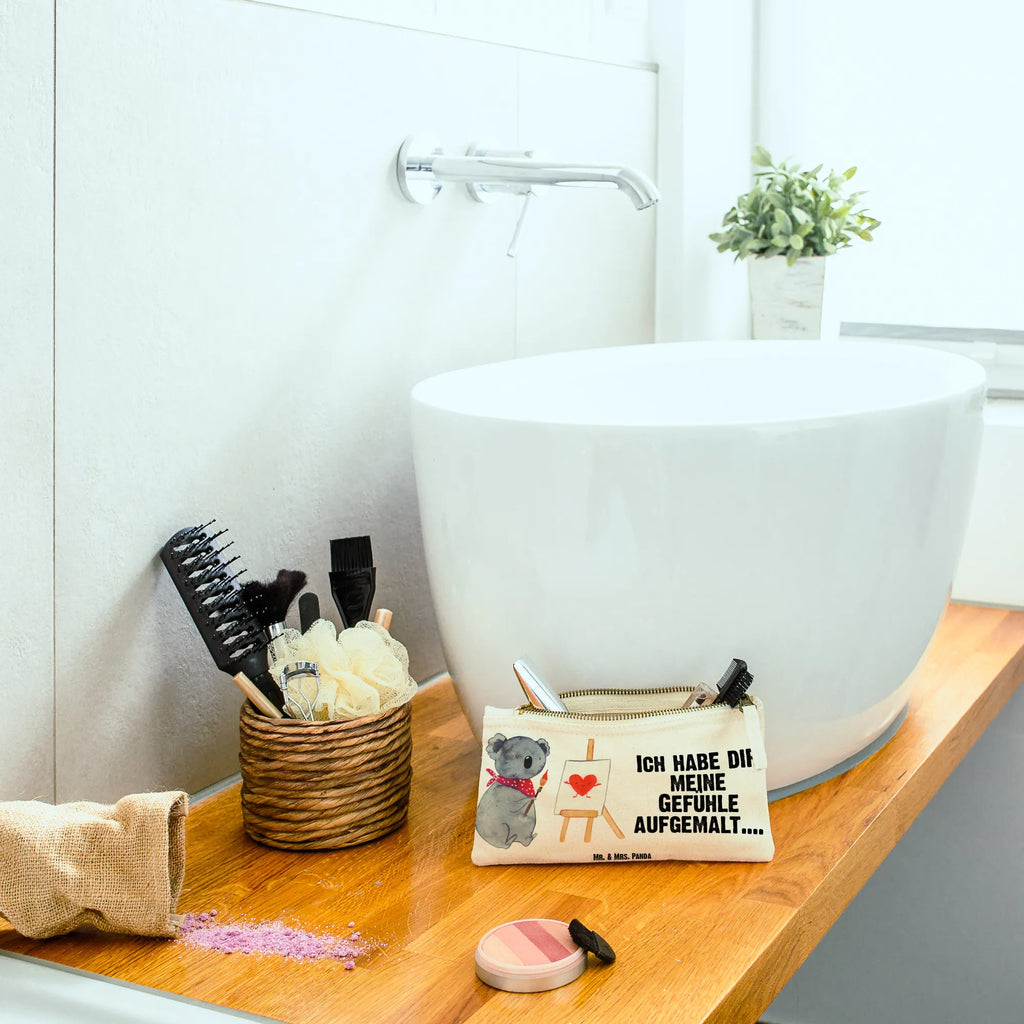 Schminktasche Koala Künstler pencil case, utensilientasche, Waschbeutel, Kulturbeutel, Stiftemäppchen, beauty tasche, Federmappe, Schminktäschchen, kosmetiktäschchen, aufbewahrungstasche, Etui, Kulturtasche, toiletry bag, Schminktasche, Mäppchen, aufbewahrungsbeutel, Kosmetiktasche, Kosmetikbeutel, Waschtasche, Schlampermäppchen, beauty case, pinsel tasche, Schminkbeutel, Koalabär, Koala, Künstler, Zeichnen, Liebensbeweis, Liebesgeschenk, Liebe, Gefühle