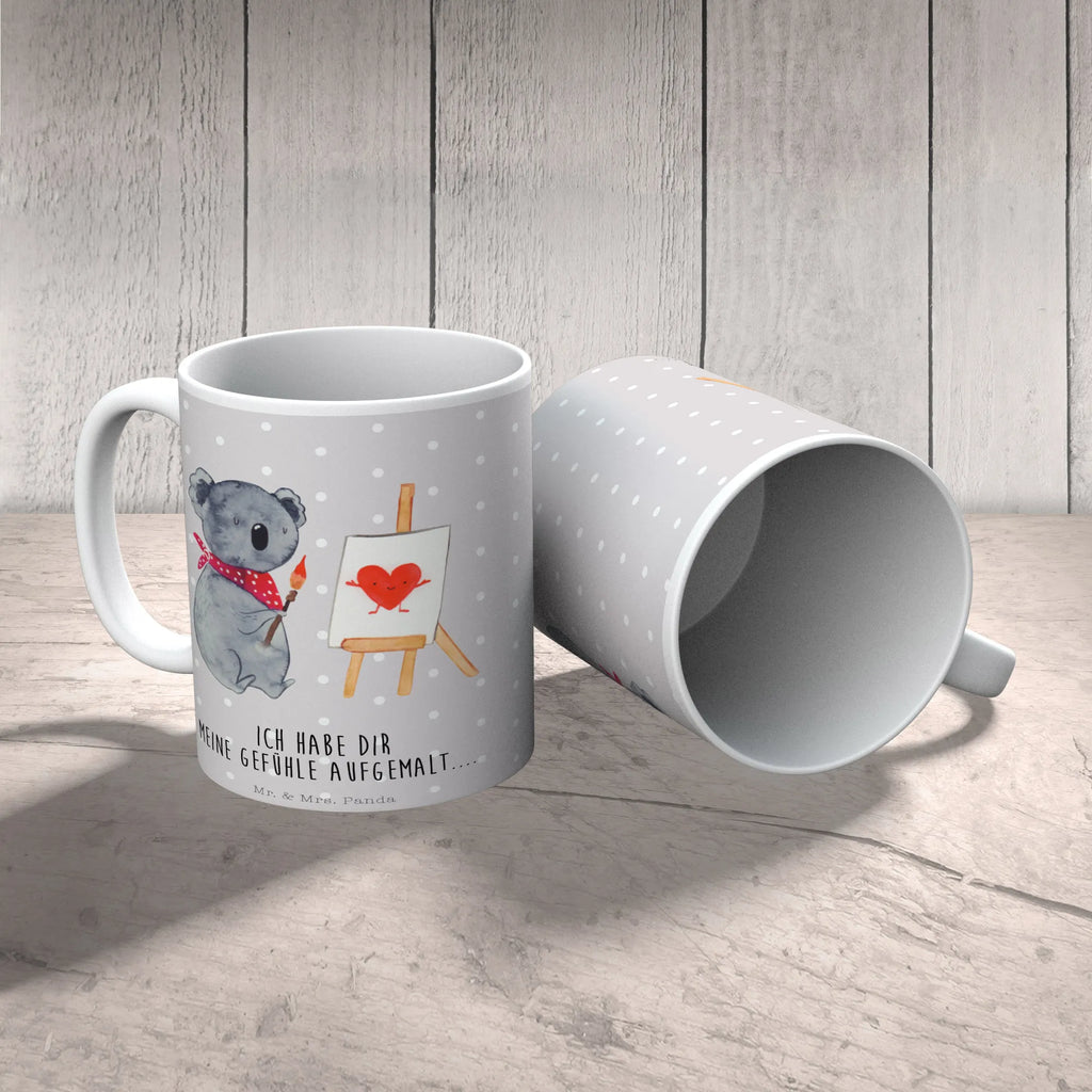Kubek koala artysta Teetasse, Tasse mit Motiven, Tasse mit Zitaten, Tasse, Kaffeetasse, Bürotasse, Porzellantasse, Geschenktasse, Keramiktasse, Koala, Koalabär, Liebe, Gefühle, Liebesgeschenk, zeichnen, Künstler, Liebensbeweis