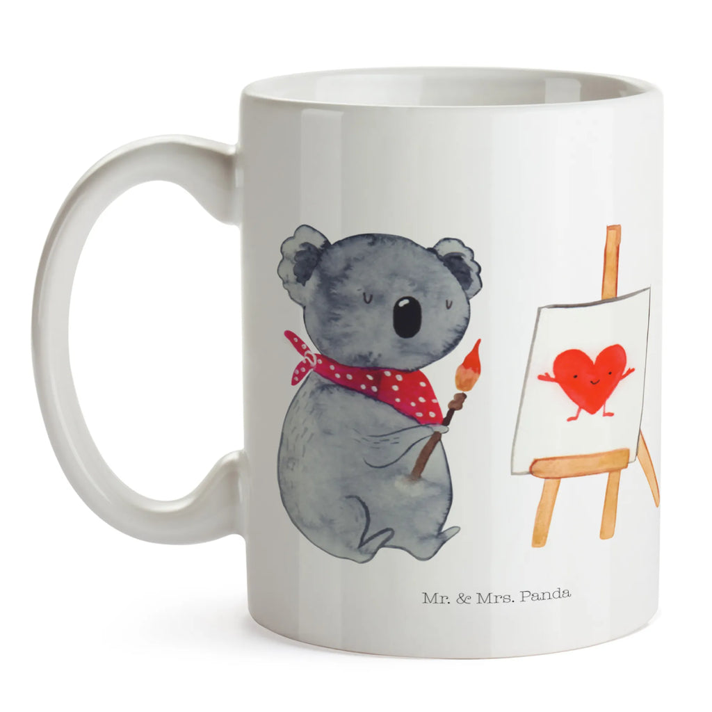 Kubek koala artysta Teetasse, Tasse mit Motiven, Tasse mit Zitaten, Tasse, Kaffeetasse, Bürotasse, Porzellantasse, Geschenktasse, Keramiktasse, Koala, Koalabär, Liebe, Gefühle, Liebesgeschenk, zeichnen, Künstler, Liebensbeweis