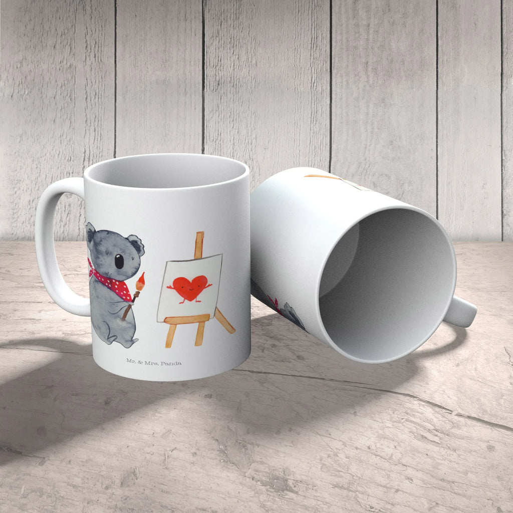 Kubek koala artysta Teetasse, Tasse mit Motiven, Tasse mit Zitaten, Tasse, Kaffeetasse, Bürotasse, Porzellantasse, Geschenktasse, Keramiktasse, Koala, Koalabär, Liebe, Gefühle, Liebesgeschenk, zeichnen, Künstler, Liebensbeweis