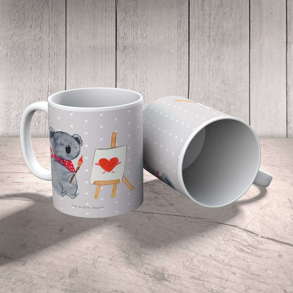 Tasse Koala Künstler Tasse, Kaffeetasse, Teetasse, Becher, Kaffeebecher, Teebecher, Keramiktasse, Porzellantasse, Büro Tasse, Geschenk Tasse, Tasse Sprüche, Tasse Motive, Koala, Koalabär, Liebe, Liebensbeweis, Liebesgeschenk, Gefühle, Künstler, zeichnen