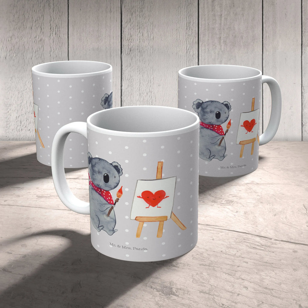 Kubek koala artysta Teetasse, Tasse mit Motiven, Tasse mit Zitaten, Tasse, Kaffeetasse, Bürotasse, Porzellantasse, Geschenktasse, Keramiktasse, Koala, Koalabär, Liebe, Gefühle, Liebesgeschenk, zeichnen, Künstler, Liebensbeweis