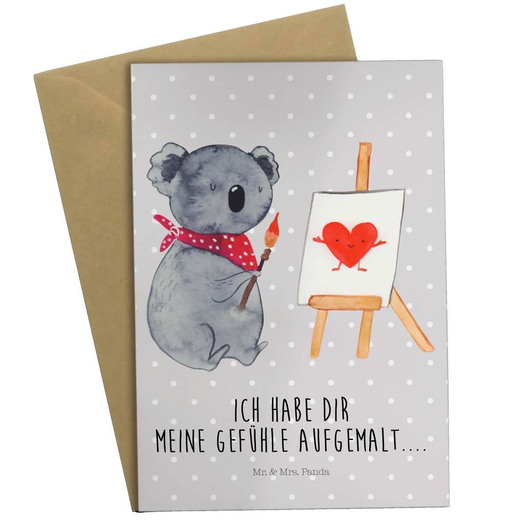Greetings card Koala bear Artist genesungskarte, dankeskarten, Klappkarte, jubiläumskarte, osterkarte, weihnachtskarten, kommunionskarte, Glückwunschkarte, valentinstagskarte, neujahrskarte, osterkarten, glückwunschkarten, Motivkarte, einladungskarten, abiturkarte, spruchkarte, Grußkarten, vatertagskarte, Grußkarte, hochzeitskarten, Beileidskarte, firmungskarte, babykarte, Koala, Koalabär, Liebesgeschenk, Liebe, Zeichnen, Liebensbeweis, Gefühle, Künstler