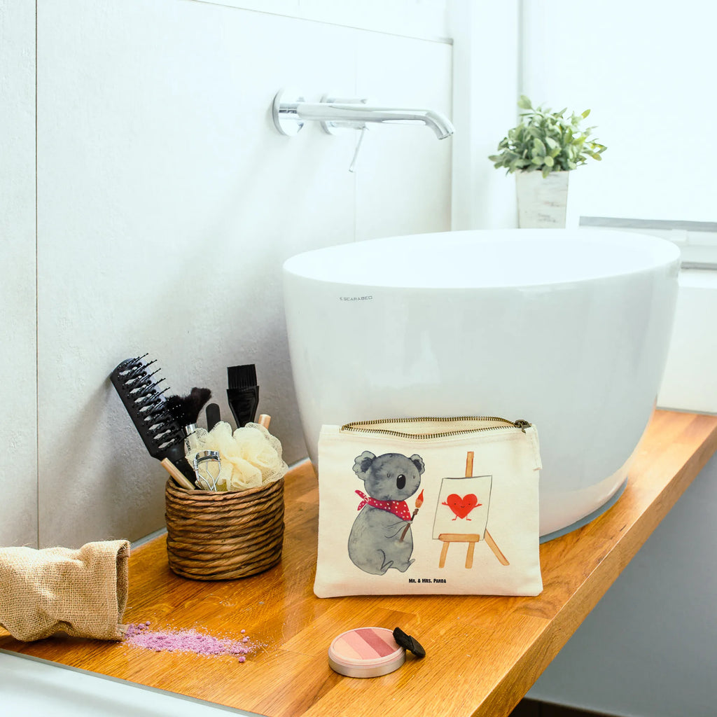 Schminktasche Koala Künstler pencil case, utensilientasche, Waschbeutel, Kulturbeutel, Stiftemäppchen, beauty tasche, Federmappe, Schminktäschchen, kosmetiktäschchen, aufbewahrungstasche, Etui, Kulturtasche, toiletry bag, Schminktasche, Mäppchen, aufbewahrungsbeutel, Kosmetiktasche, Kosmetikbeutel, Waschtasche, Schlampermäppchen, beauty case, pinsel tasche, Schminkbeutel, Koalabär, Koala, Künstler, Zeichnen, Liebensbeweis, Liebesgeschenk, Liebe, Gefühle