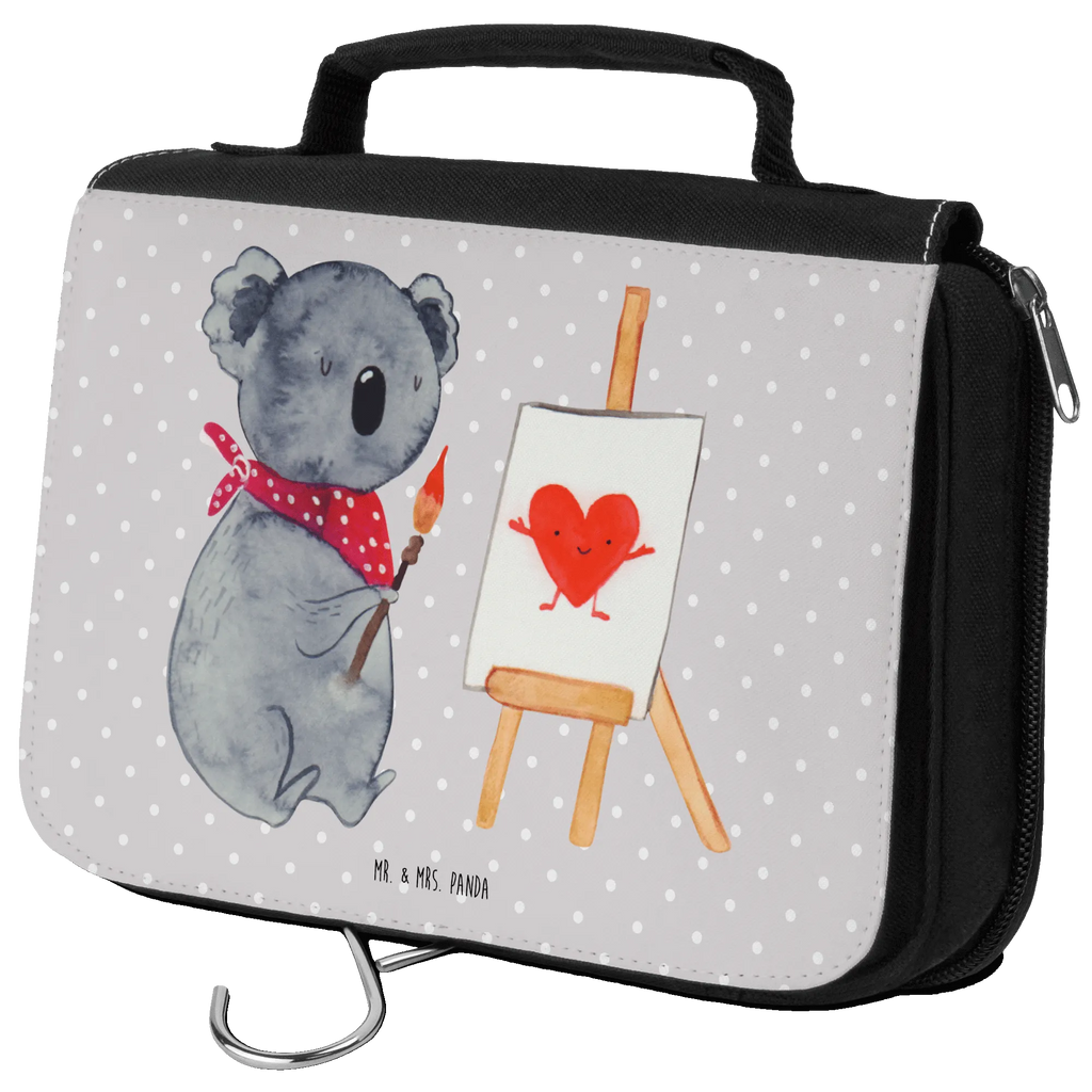Kulturbeutel Koala Künstler Necessaire, Kulturbeutel Waschbar, Waschtasche, Kulturbeutel, Schminkbeutel, Kulturtasche, hygienetasche, hygienebeutel, badtasche, Toilettentasche, Reisebeutel, Kosmetiktasche, beautycase, Waschbeutel, Schminktasche, Koala, Koalabär, Künstler, Liebensbeweis, Gefühle, Zeichnen, Liebe, Liebesgeschenk