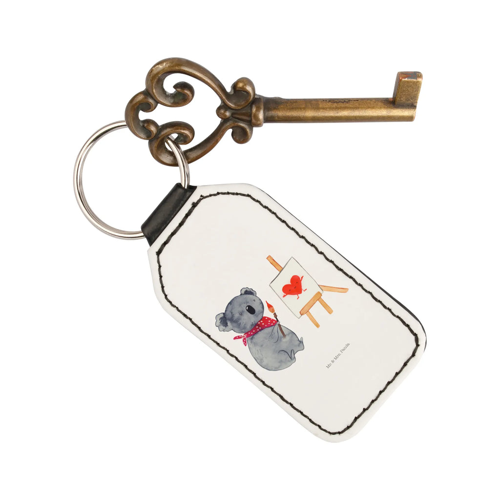 Rectangular key ring Koala bear Artist keychain, pendant, key ring, bag pendant, lucky charm, Koala, drawing, love, proof of love, artist, love gift, feelings
