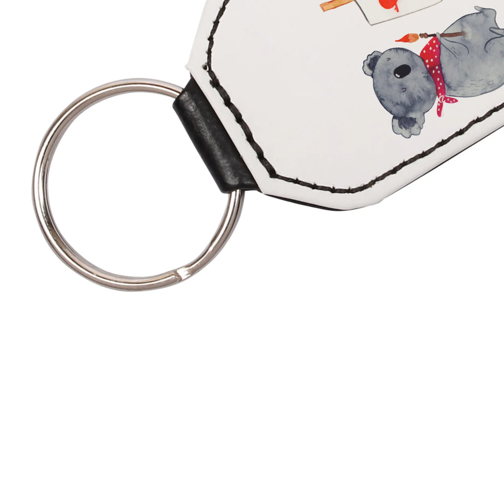 Rectangular key ring Koala bear Artist keychain, pendant, key ring, bag pendant, lucky charm, Koala, drawing, love, proof of love, artist, love gift, feelings