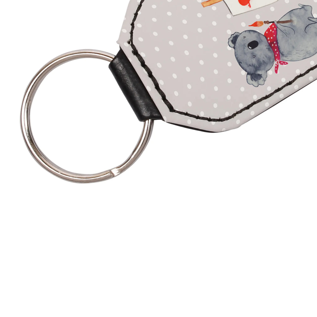 Rectangular key ring Koala bear Artist keychain, pendant, key ring, bag pendant, lucky charm, Koala, drawing, love, proof of love, artist, love gift, feelings