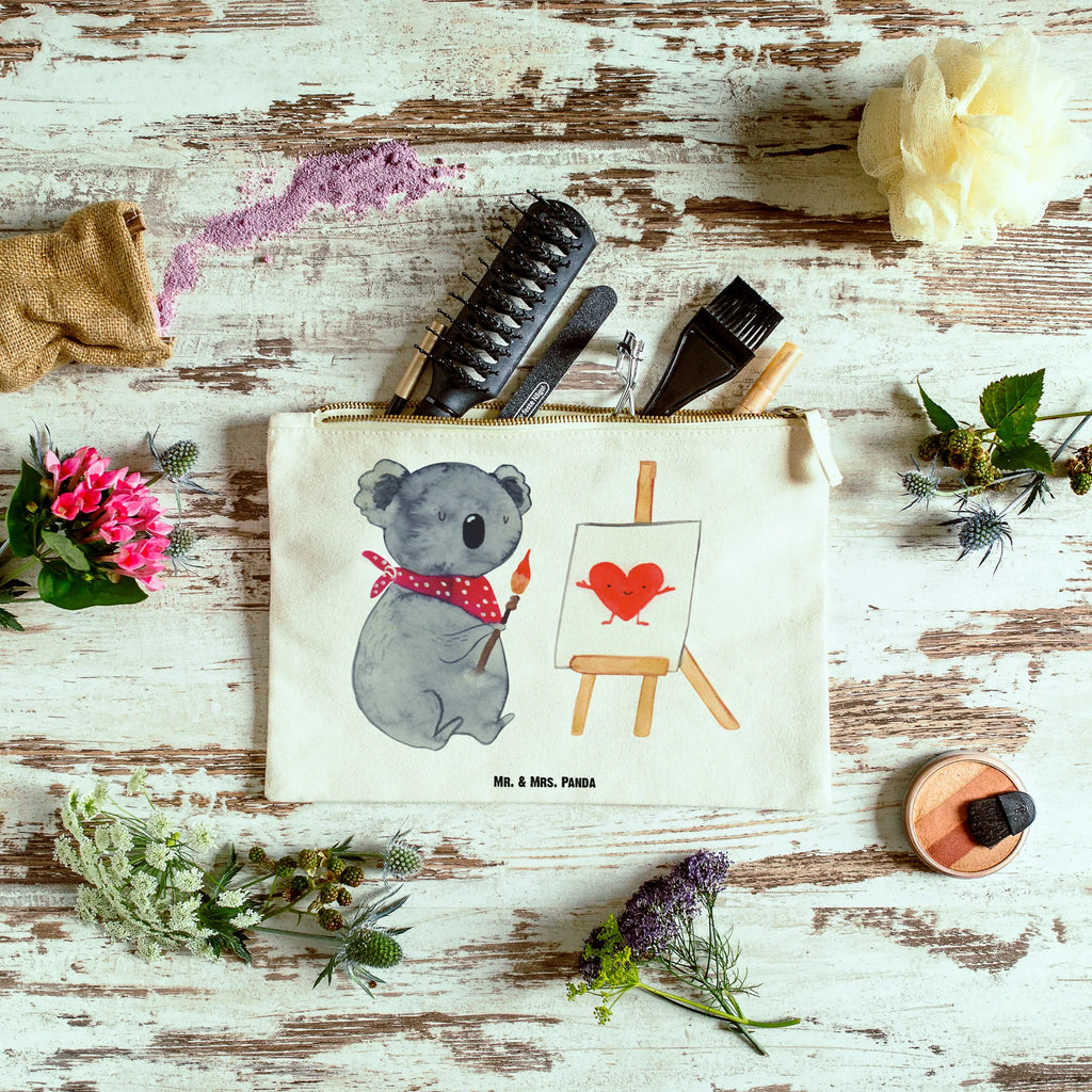 Schminktasche Koala Künstler pencil case, utensilientasche, Waschbeutel, Kulturbeutel, Stiftemäppchen, beauty tasche, Federmappe, Schminktäschchen, kosmetiktäschchen, aufbewahrungstasche, Etui, Kulturtasche, toiletry bag, Schminktasche, Mäppchen, aufbewahrungsbeutel, Kosmetiktasche, Kosmetikbeutel, Waschtasche, Schlampermäppchen, beauty case, pinsel tasche, Schminkbeutel, Koalabär, Koala, Künstler, Zeichnen, Liebensbeweis, Liebesgeschenk, Liebe, Gefühle
