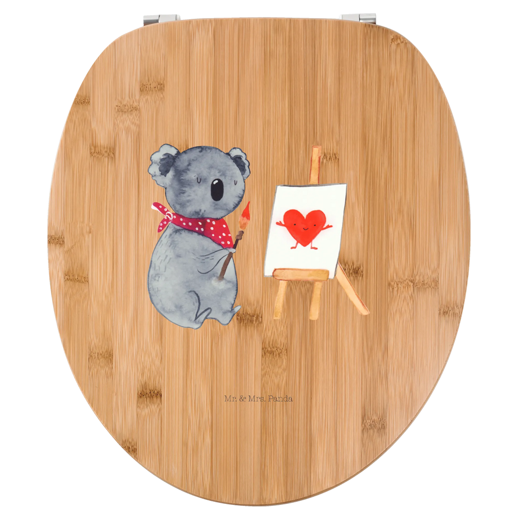 Motiv WC Sitz Koala Künstler Toilettendeckel, Klodeckel, WC-Sitz, Klobrille, Toilette, Koala, Koalabär, Gefühle, Liebensbeweis, Liebesgeschenk, zeichnen, Liebe, Künstler