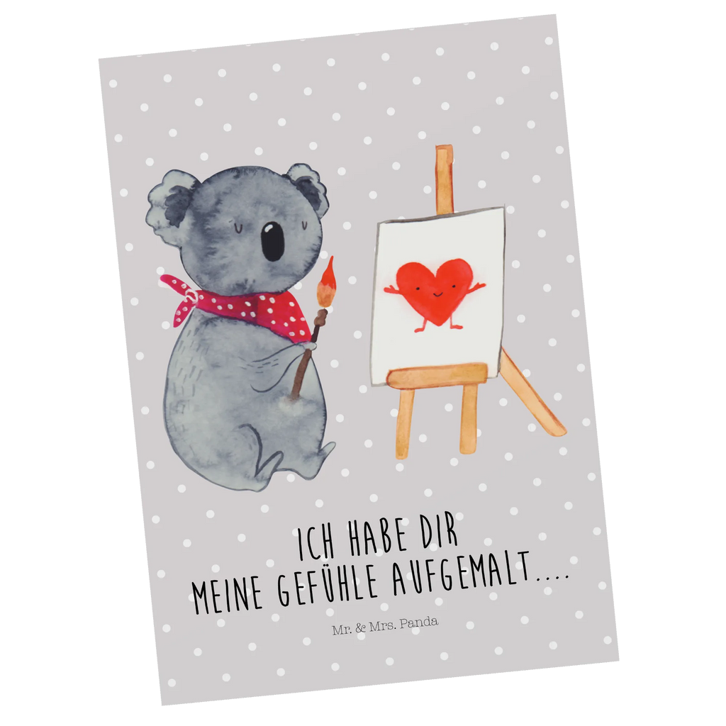 Pocztówka koala artysta Einladungskarte, Grußkarte, Ansichtskarten, Einladung, Einladung Geburtstag, Ansichtskarte, Dankeskarte, Postkarte, Geburtstagskarte, Einladungskarten Geburtstag, Geschenkkarte, Karte, Koala, Koalabär, Gefühle, Liebesgeschenk, zeichnen, Künstler, Liebe, Liebensbeweis