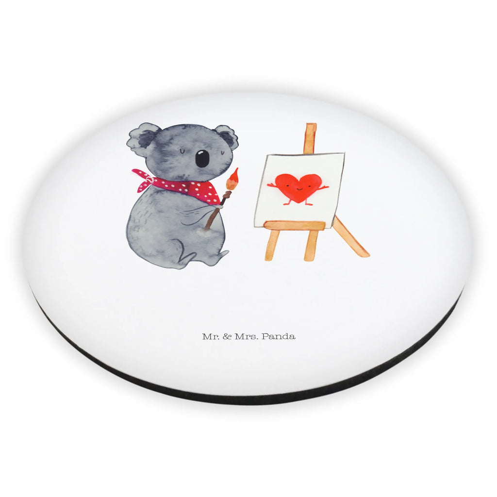 Okrągły magnes koala artysta Kühlschrankmagnet, Motivmagnete, Whiteboard Magnet, Notiz Magnet, Souvenir Magnet, Pinnwandmagnet, Dekomagnet, Kühlschrank Dekoration, Koala, Koalabär, Künstler, Liebensbeweis, Gefühle, Liebe, Liebesgeschenk, zeichnen