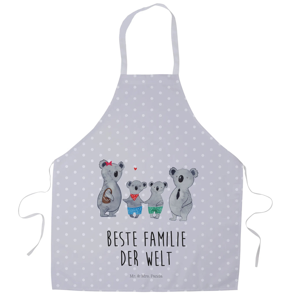 Apron Koala family with two kids grill apron, baking apron, Cooking, cooking apron, kitchen apron, apron, baking, Family, Father's Day, Mother's Day, brother, sister, Mom, Dad, family, family life, koala, family time, koala bear, koala family, favourite family, best family