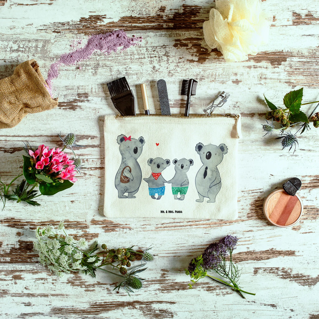 torebka na makijaż Rodzina koali dwa Schlampermäppchen, Kosmetiktasche, Waschtasche, aufbewahrungsbeutel, Schminkbeutel, Federmappe, Kulturbeutel, Schminktäschchen, Schminktasche, Kulturtasche, beauty tasche, utensilientasche, pinsel tasche, aufbewahrungstasche, Waschbeutel, Kosmetikbeutel, toiletry bag, Stiftemäppchen, pencil case, kosmetiktäschchen, Etui, Mäppchen, beauty case, Bruder, Papa, Opa, Schwester, Oma, Familie, Vatertag, Mama, Muttertag, Beste Familie, Familienleben, Familienzeit, Koala, Koalabär, Lieblingsfamilie, Koalafamilie