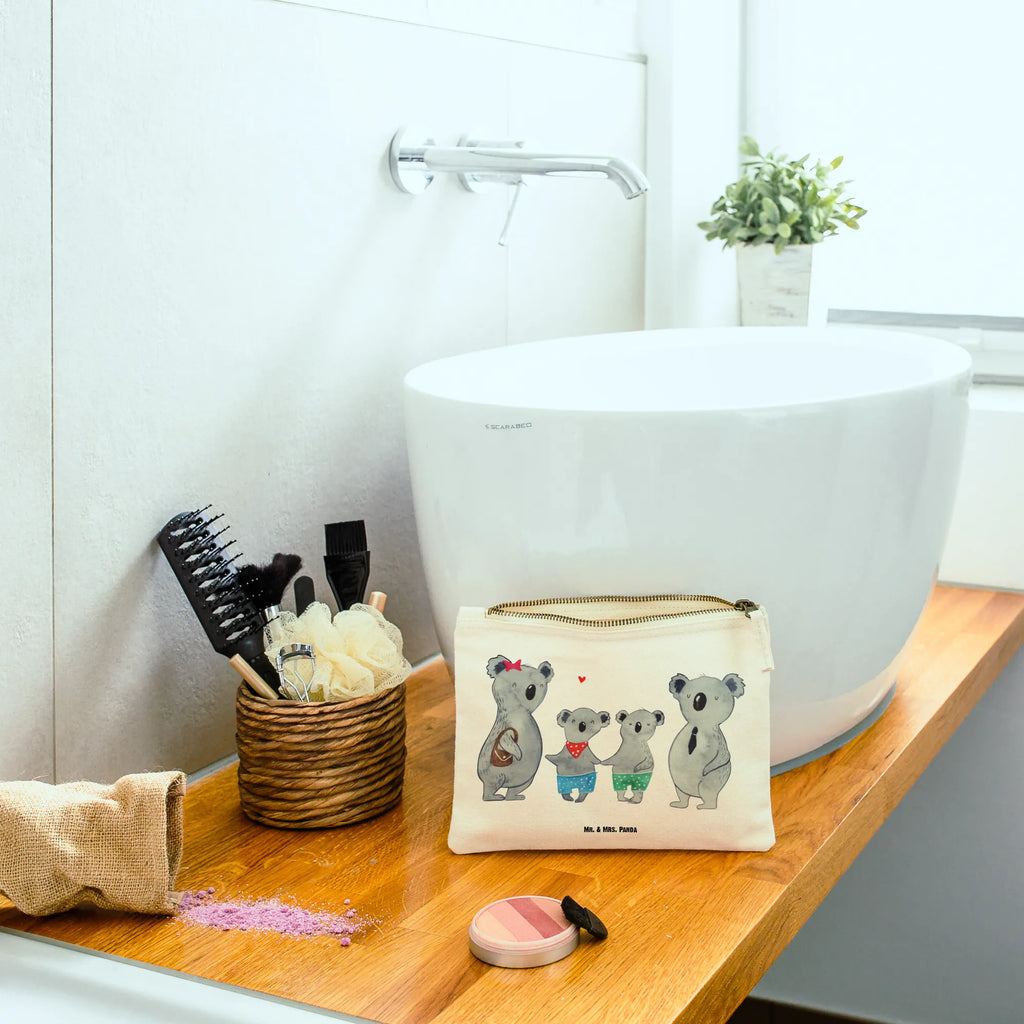 torebka na makijaż Rodzina koali dwa Schlampermäppchen, Kosmetiktasche, Waschtasche, aufbewahrungsbeutel, Schminkbeutel, Federmappe, Kulturbeutel, Schminktäschchen, Schminktasche, Kulturtasche, beauty tasche, utensilientasche, pinsel tasche, aufbewahrungstasche, Waschbeutel, Kosmetikbeutel, toiletry bag, Stiftemäppchen, pencil case, kosmetiktäschchen, Etui, Mäppchen, beauty case, Bruder, Papa, Opa, Schwester, Oma, Familie, Vatertag, Mama, Muttertag, Beste Familie, Familienleben, Familienzeit, Koala, Koalabär, Lieblingsfamilie, Koalafamilie