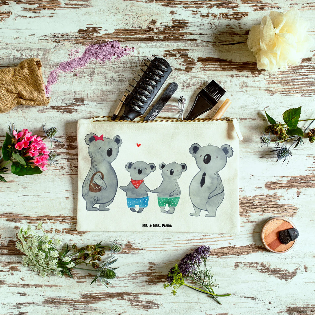 torebka na makijaż Rodzina koali dwa Schlampermäppchen, Kosmetiktasche, Waschtasche, aufbewahrungsbeutel, Schminkbeutel, Federmappe, Kulturbeutel, Schminktäschchen, Schminktasche, Kulturtasche, beauty tasche, utensilientasche, pinsel tasche, aufbewahrungstasche, Waschbeutel, Kosmetikbeutel, toiletry bag, Stiftemäppchen, pencil case, kosmetiktäschchen, Etui, Mäppchen, beauty case, Bruder, Papa, Opa, Schwester, Oma, Familie, Vatertag, Mama, Muttertag, Beste Familie, Familienleben, Familienzeit, Koala, Koalabär, Lieblingsfamilie, Koalafamilie