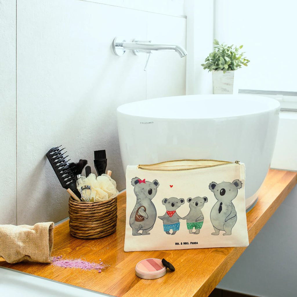 torebka na makijaż Rodzina koali dwa Schlampermäppchen, Kosmetiktasche, Waschtasche, aufbewahrungsbeutel, Schminkbeutel, Federmappe, Kulturbeutel, Schminktäschchen, Schminktasche, Kulturtasche, beauty tasche, utensilientasche, pinsel tasche, aufbewahrungstasche, Waschbeutel, Kosmetikbeutel, toiletry bag, Stiftemäppchen, pencil case, kosmetiktäschchen, Etui, Mäppchen, beauty case, Bruder, Papa, Opa, Schwester, Oma, Familie, Vatertag, Mama, Muttertag, Beste Familie, Familienleben, Familienzeit, Koala, Koalabär, Lieblingsfamilie, Koalafamilie