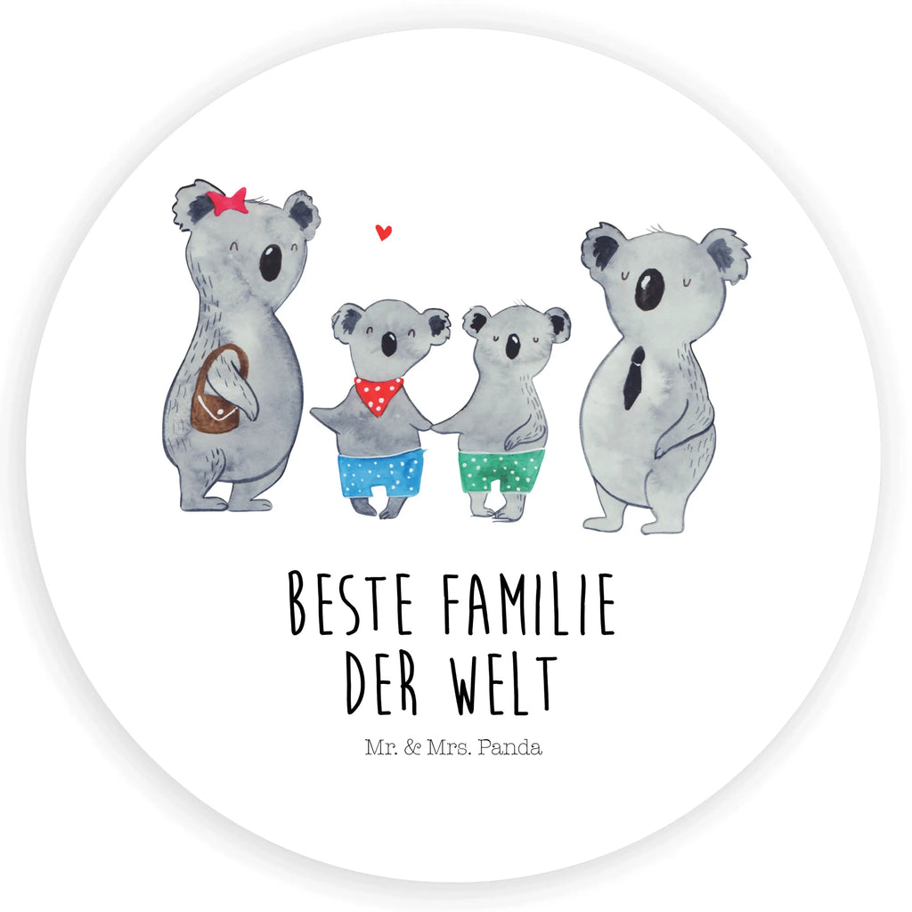 120mm okrągła naklejka Rodzina koali dwa Etikett, Sticker, Aufkleber, Bruder, Schwester, Familie, Opa, Oma, Papa, Mama, Vatertag, Muttertag, Familienzeit, Koalabär, Beste Familie, Koala, Lieblingsfamilie, Koalafamilie, Familienleben