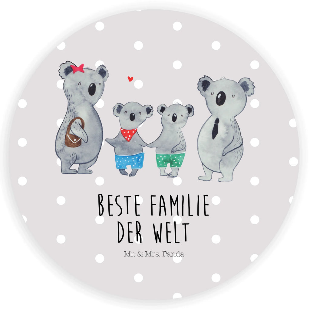 120mm okrągła naklejka Rodzina koali dwa Etikett, Sticker, Aufkleber, Bruder, Schwester, Familie, Opa, Oma, Papa, Mama, Vatertag, Muttertag, Familienzeit, Koalabär, Beste Familie, Koala, Lieblingsfamilie, Koalafamilie, Familienleben