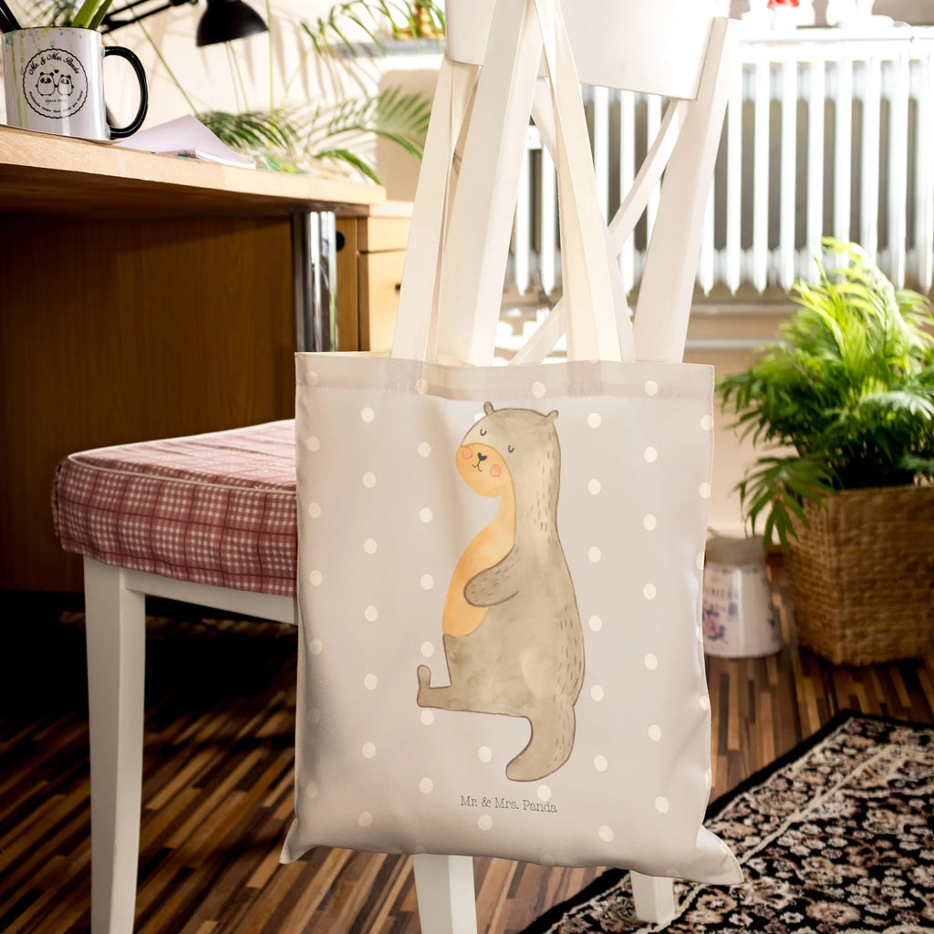 Shopping bag otter Belly shoulder bag, pouch, bag, Carrier bag, cloth bag, cotton bag, shopper, otter, marten, sea otter, European otter, water mammal, aquatic animal, baby otter, predator, water, otter gifts, animal lover, gift ideas for animal lovers, animal, mammal, water animal, gifts for people in love, Otter Sea Otter Lake Otter