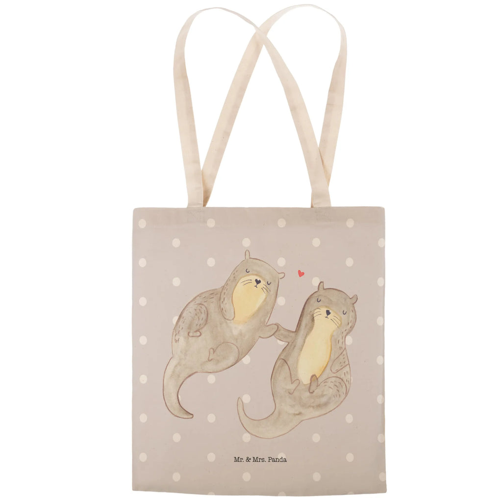Einkaufstasche Otter händchenhaltend Schultertasche, Tüte, Stoffbeutel, Freizeittasche, cityshopper, Stofftasche, Stofftragetasche, Umhängetasche, Alltagstasche, Strandtasche, Tragetaschen, Stoffeinkaufstaschen, Beutel, Einkaufsbeutel, Beutel Tasche, taschen shopper, shopping bag, Stofftaschen, stoffshopper, Shopper, Einkaufstaschen, markttasche, Einkaufstasche, Otter, Fischotter, Seeotter, Otter Seeotter See Otter