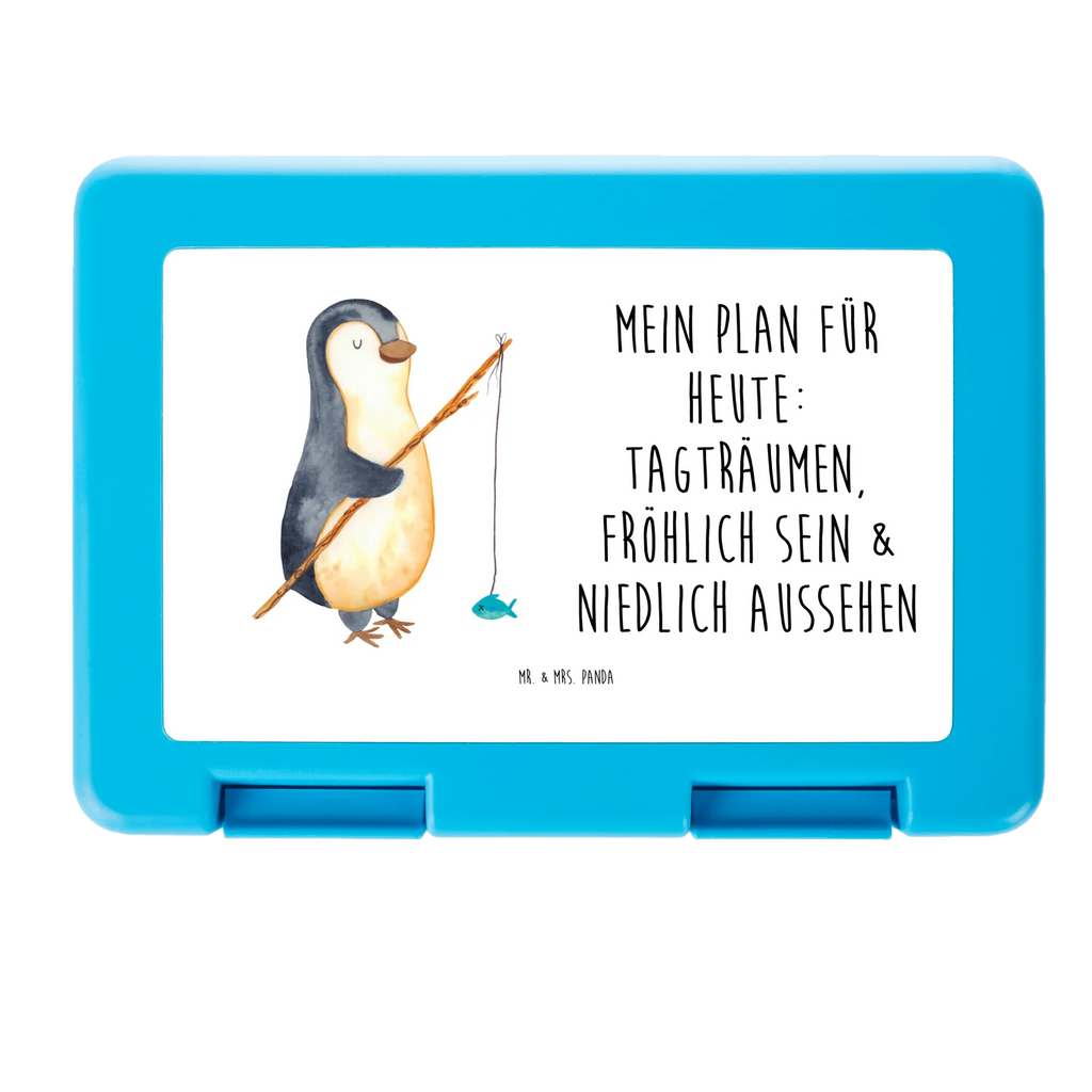 Pudełko na kanapki Pingwin Wędkarz Brotbox, Snackbox, Lunch box, Butterbrotdose, Brotzeitbox, Pinguin, Pinguine, Angeln, Angler, Tagträume, Hobby, Plan, Planer, Tagesplan, Neustart, Motivation, Geschenk, Freundinnen, Geschenkidee, Urlaub, Wochenende