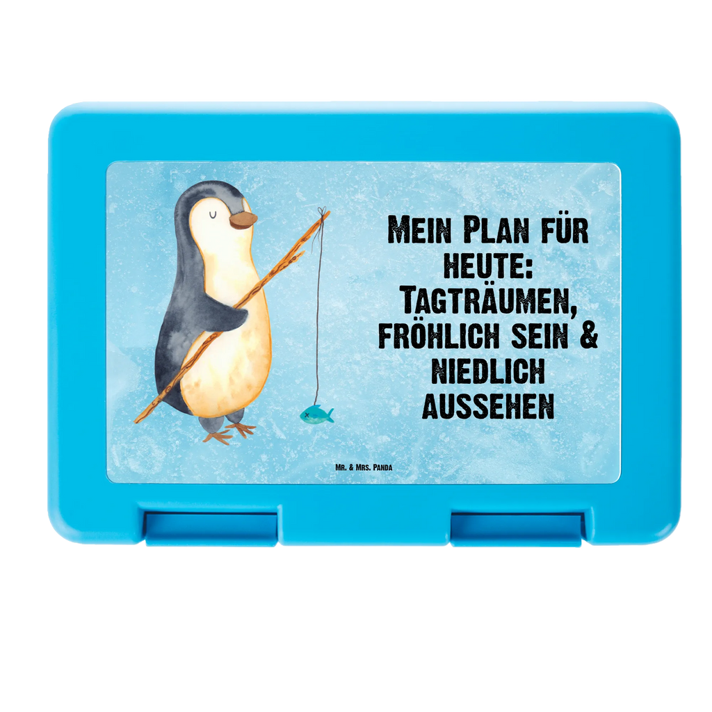 Pudełko na kanapki Pingwin Wędkarz Brotbox, Snackbox, Lunch box, Butterbrotdose, Brotzeitbox, Pinguin, Pinguine, Angeln, Angler, Tagträume, Hobby, Plan, Planer, Tagesplan, Neustart, Motivation, Geschenk, Freundinnen, Geschenkidee, Urlaub, Wochenende