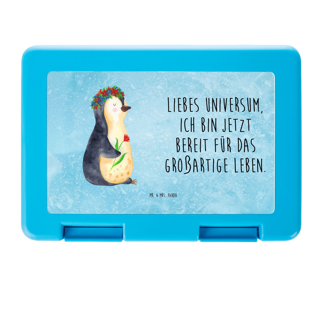 Lunch box Penguin Flower snack box, lunch box, bread box, BPA-free, sandwich box, Penguin, North Pole, Winter, Penguins, wreath of flowers, life, penguins, universe, goals in life, goals, lovesickness, gift idea, wishes, motivation, love of life